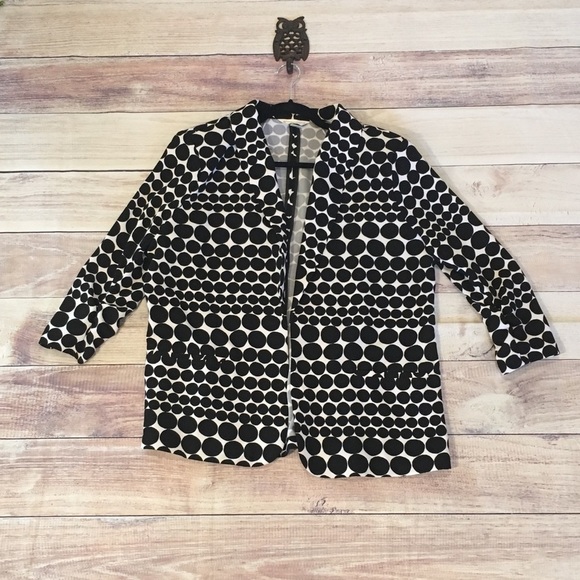 Open Front Polka Dot Jacket - Picture 2 of 5